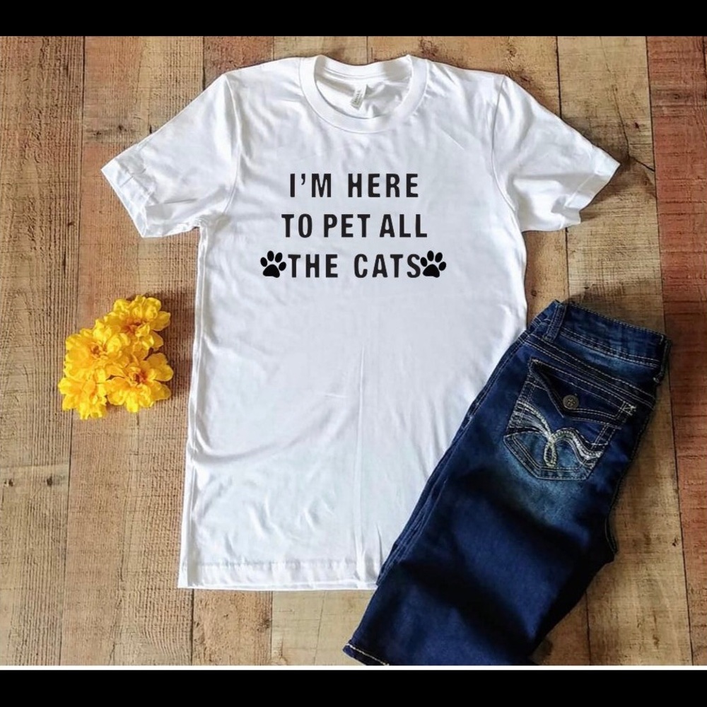 Pet all the cats custom T-shirt